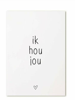 kaart met tekst &#039;Ik hou jou&#039;