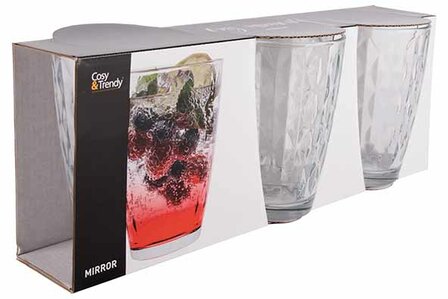 Drinkglazen Mirror 33 cl of 39 cl&nbsp; set van 3 stuks