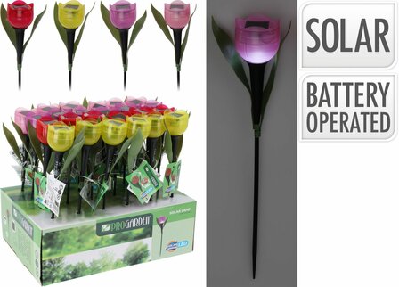 TUINSTEKER TULP SOLAR 4 KLEUREN ASSORTIE D5 H30CM