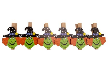 KNIJPERS HEKS  Leuke houten knijpertjes , voor aan een geschenk, Halloween of Herfst decoraties!