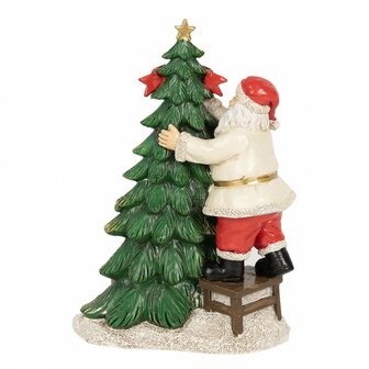 KERSTDECORATIE MET LED-VERLICHTING KERSTMAN 15X10X22 CM