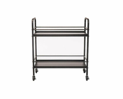 Trolley - Metaal - Zwart - 60x30x66,5cm