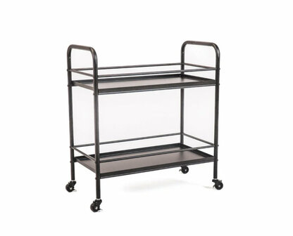 Trolley - Metaal - Zwart - 60x30x66,5cm