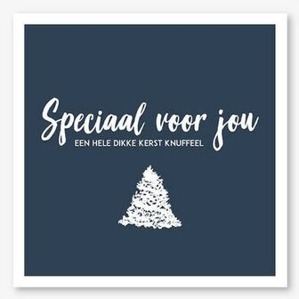 Kerstkaart een dikke Kerst knuffel