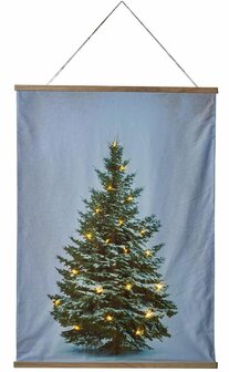 KERSTBOOM&nbsp;90x120CM MET 120 LED - FLUWEEL DOEK