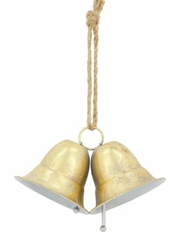 Kerstbel goud,metaal 23x12.5x14/32cm Gold  Een mooie Kerstdecoratie in huis of als decoratie bij kerstransen of kerst bloemstuk