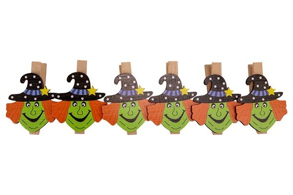 KNIJPERS HEKS  Leuke houten knijpertjes , voor aan een geschenk, Halloween of Herfst decoraties!