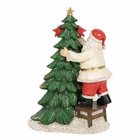 KERSTDECORATIE MET LED-VERLICHTING KERSTMAN 15X10X22 CM