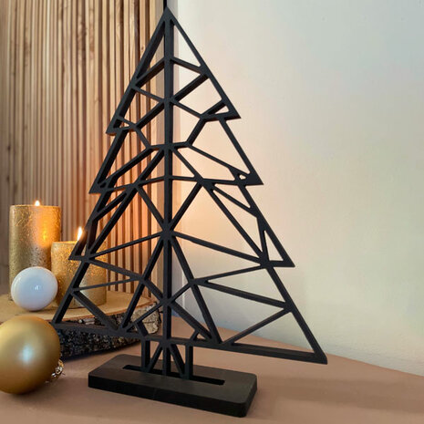 Kerstboom hout zwart hout