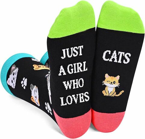 Sokken Girl love Cats 38-45