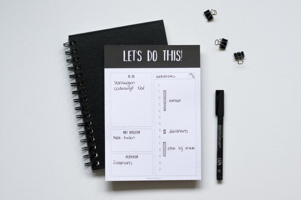 Notitieblok A5 | Planner Let's do