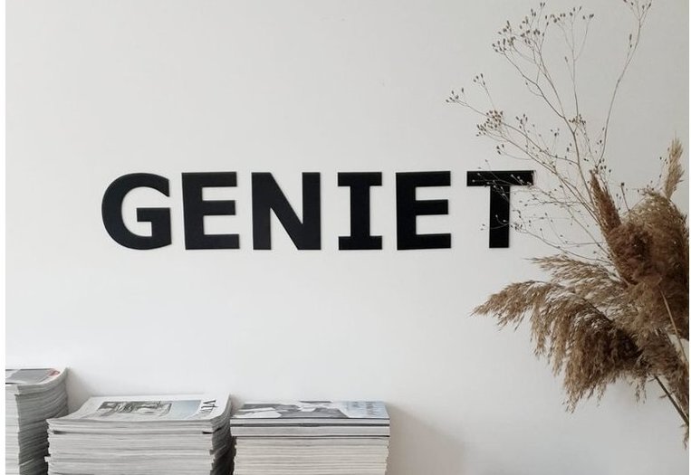 GENIET losse letters voor op de muur voor buiten en binnen. Met deze