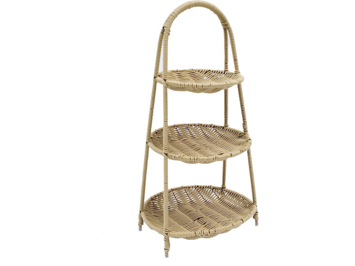 Mand/Decoratie schalen op standaard H42cm