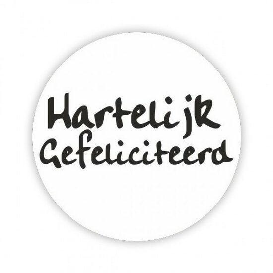 GRATIS BIJ EEN BESTELLING!/Stickers Hartelijk Gefeliciteerd 3 X