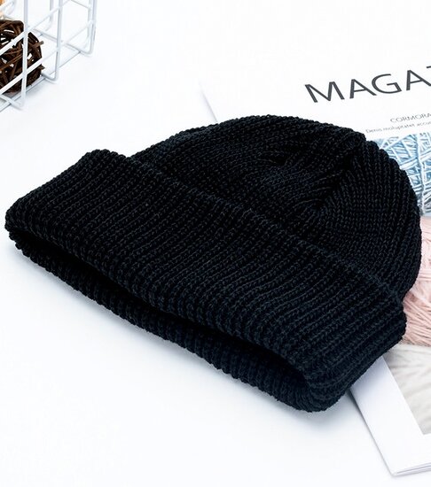 Beanie muts zwart