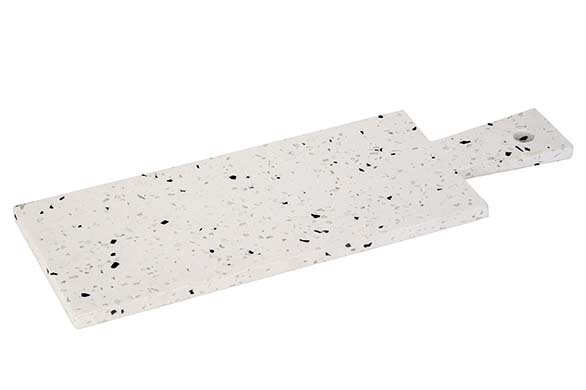 TERRAZZO TRAY 39X13CM WIT RECHTHOEK